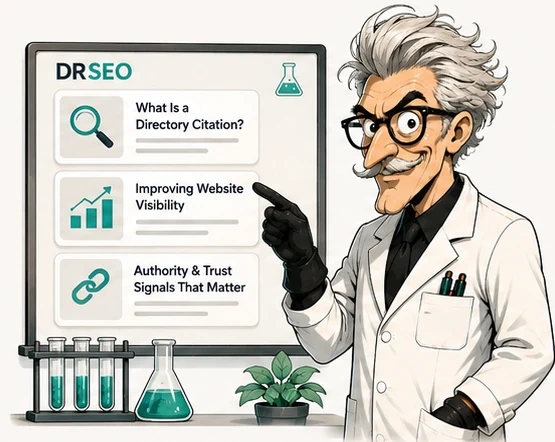Doctor SEO presenting practical SEO guides in the DrSEO lab