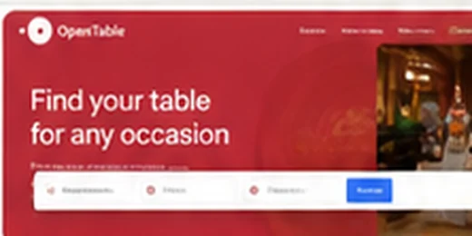 Preview of OpenTable website